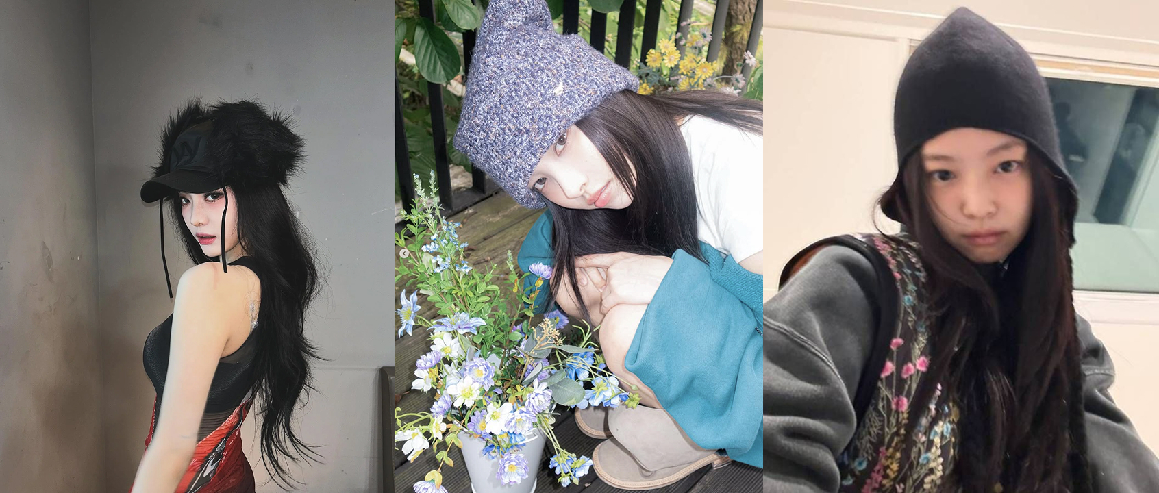 에스파 닝닝, 아일릿 윤아, 블랙핑크 제니